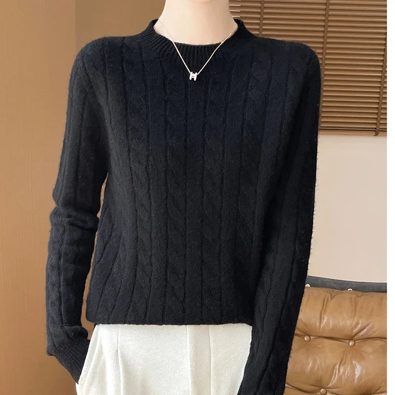 Women's Semi-Turtleneck Sweater | Warm & Comfortable Knit 3