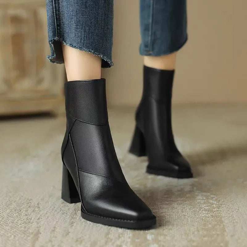 Women's Block Heel Ankle Boots | Side Zip Comfort 3