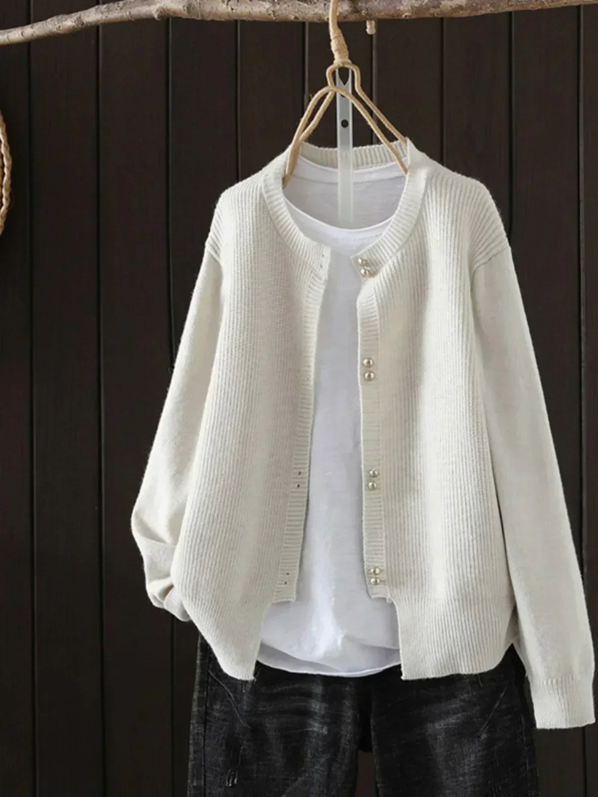 Women's Cardigan | Button Closure & Relaxed Fit 5