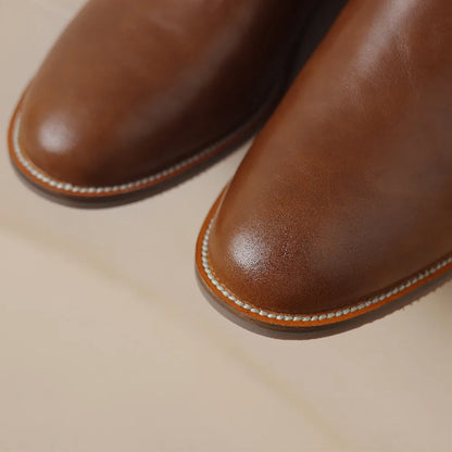 Women's Knee-High Boots | Elegant Almond Toe & Low Heel