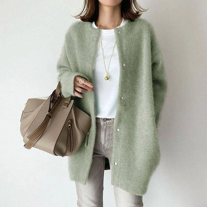 Women's Long Cardigan | Button-Up & Relaxed Fit