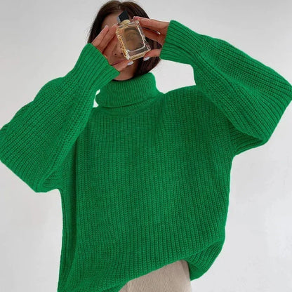 Women's Roll Neck Jumper | Ribbed Knit & Relaxed Fit 6