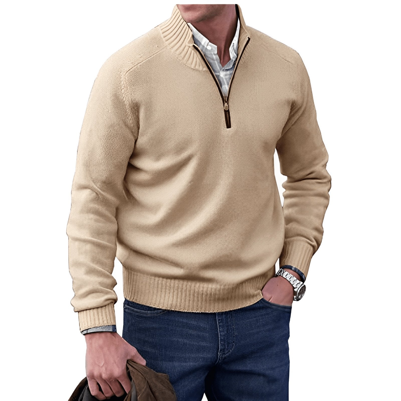 Sebastian | Refined And Versatile Quarter-Zip Knit Sweater 1