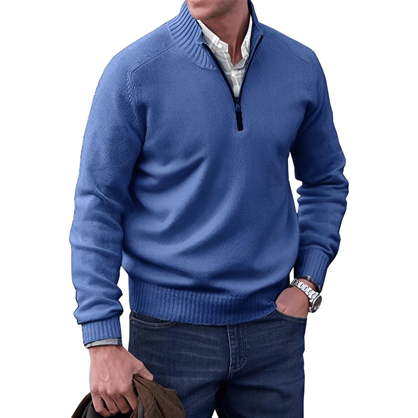 Sebastian | Refined And Versatile Quarter-Zip Knit Sweater 9
