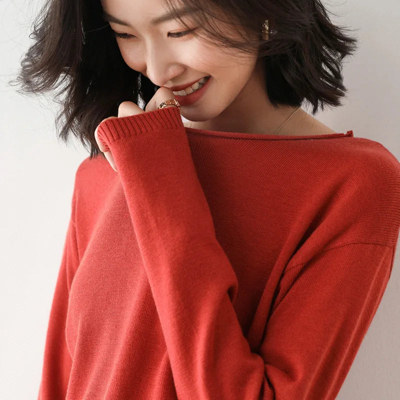 Women's Knit Jumper | Long Sleeves & Crew Neck Design