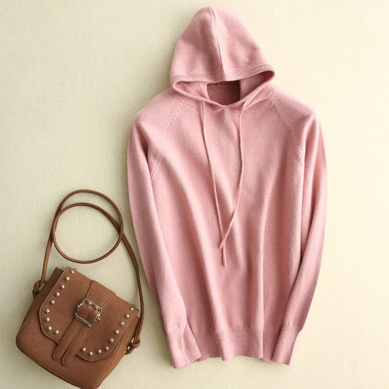 Women's Hoodie | Ribbed Hood Edge, Raglan Seam Sleeves