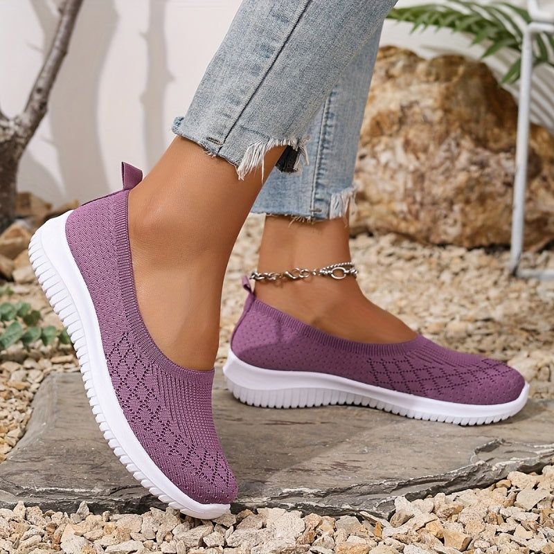 Slip on Shoes for Women | Knit Upper Closed Toe 4