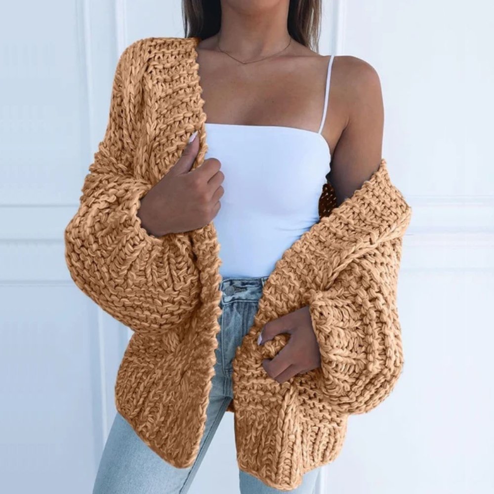 Solène | Chunky Knit Open Cardigan 2