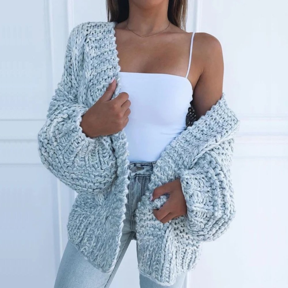 Solène | Chunky Knit Open Cardigan 4