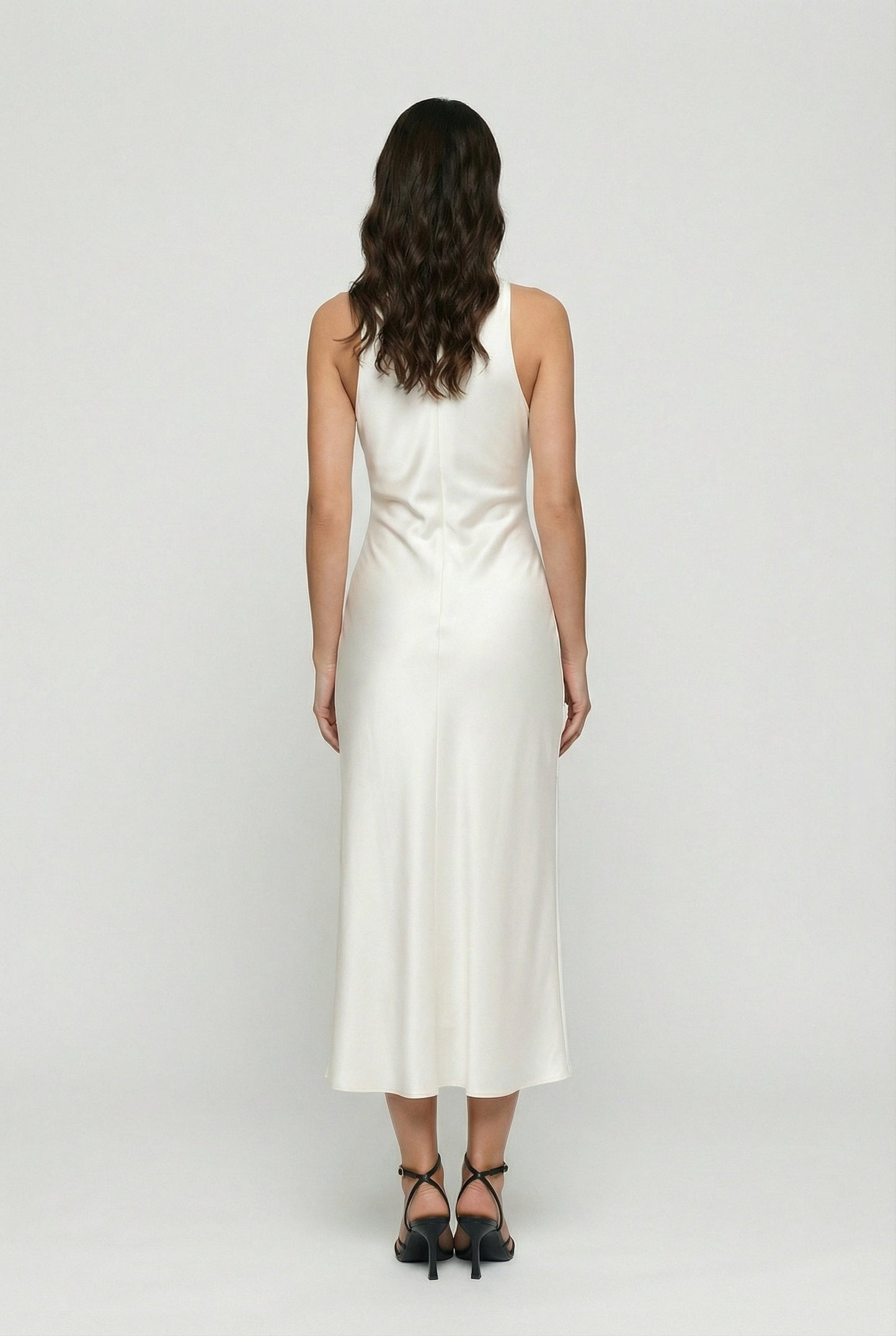 Sophia | Elegant Beige Summer Dress with Adjustable Fit - Lumina 3