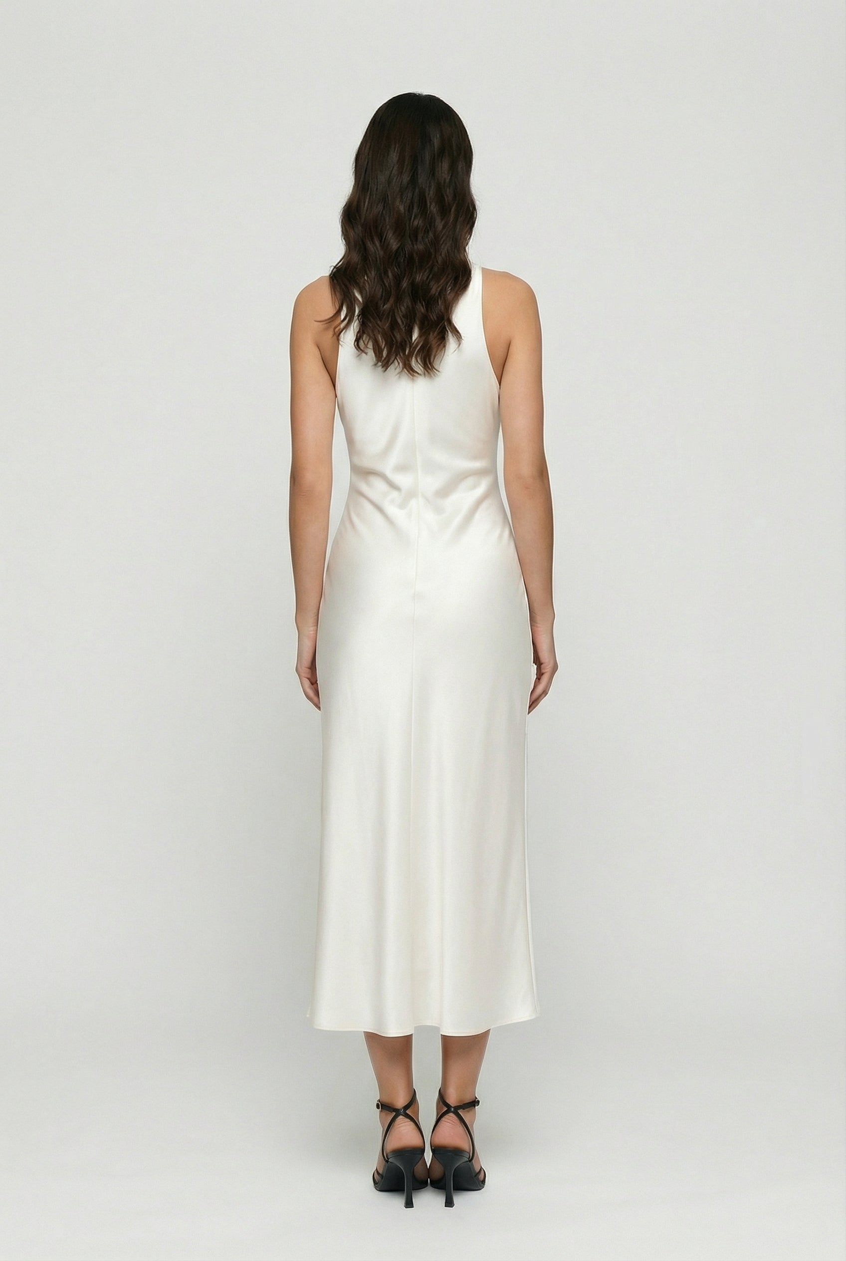 Sophia | Elegant Beige Summer Dress with Adjustable Fit - Lumina 3
