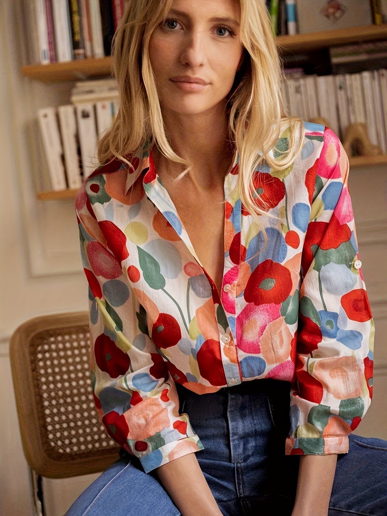 Sophia | Floral Button-Down Blouse 3