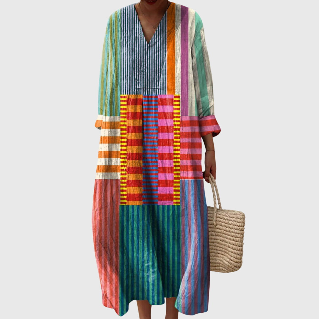 Stephanie™ | Chic Geometric Print Dress for Every Occasion