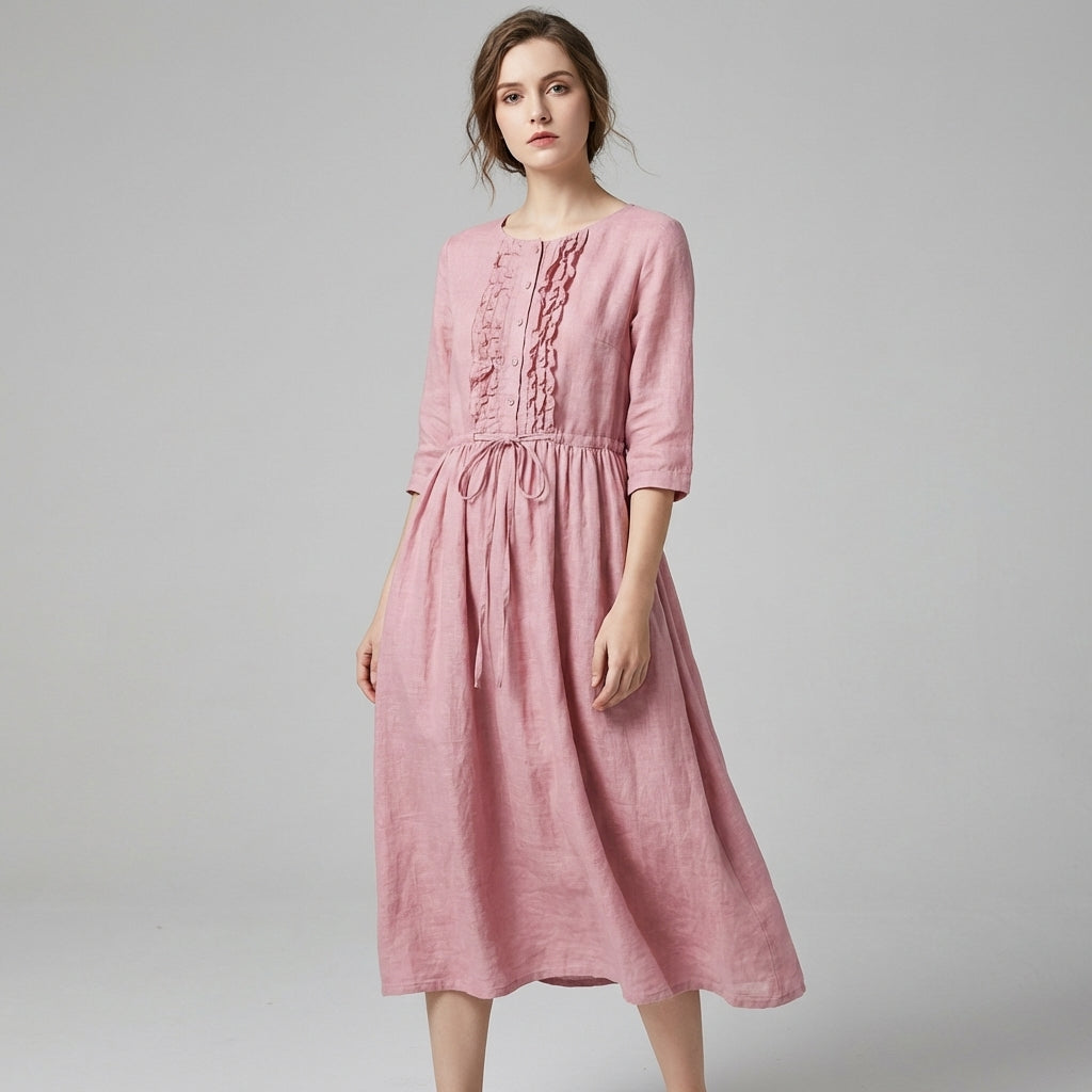 Stylish Linen Dress Airy and Comfortable 1