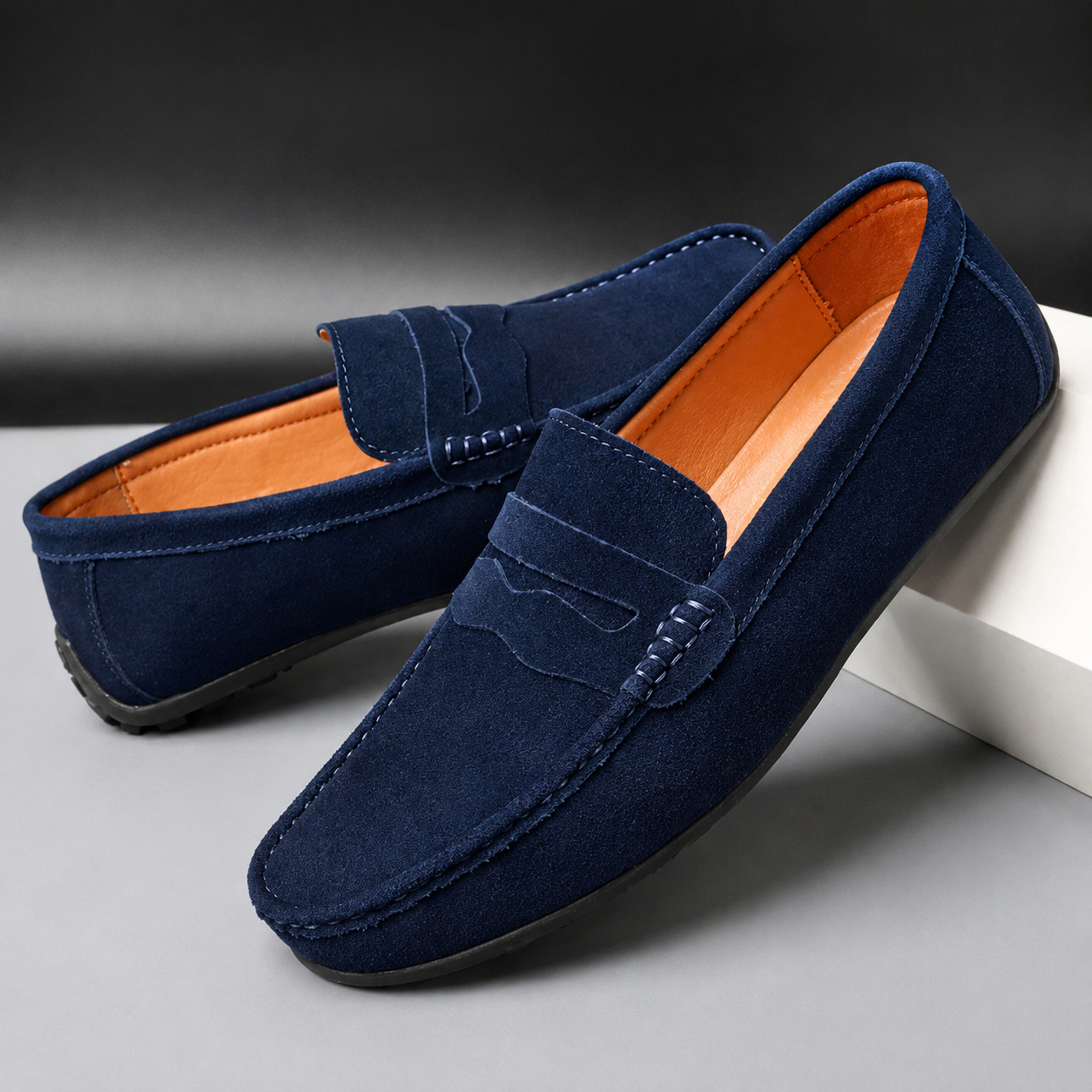 Summer Loafers | Verona Suede Slip-On Penny Loafers for Men