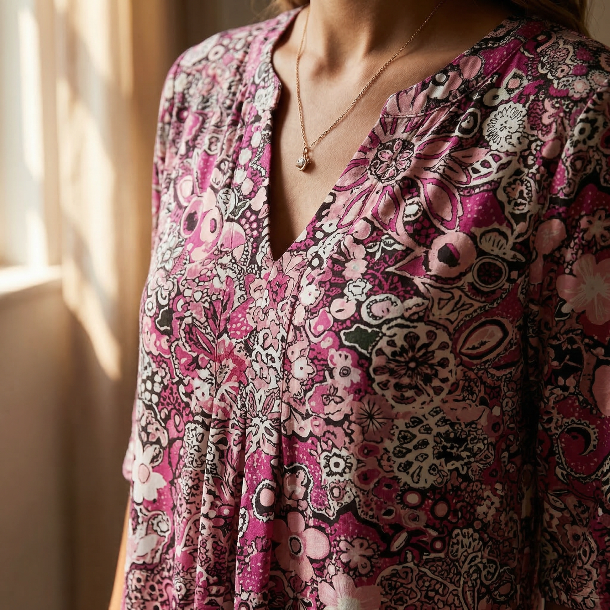 Summer Midi Dress | Purple Floral A-Line