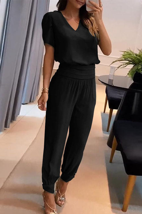 TWO-PIECE CASUAL SET V-NECK 0
