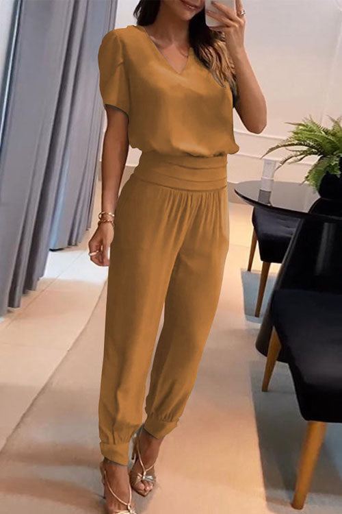 TWO-PIECE CASUAL SET V-NECK 2