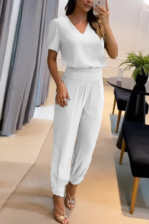 TWO-PIECE CASUAL SET V-NECK 3