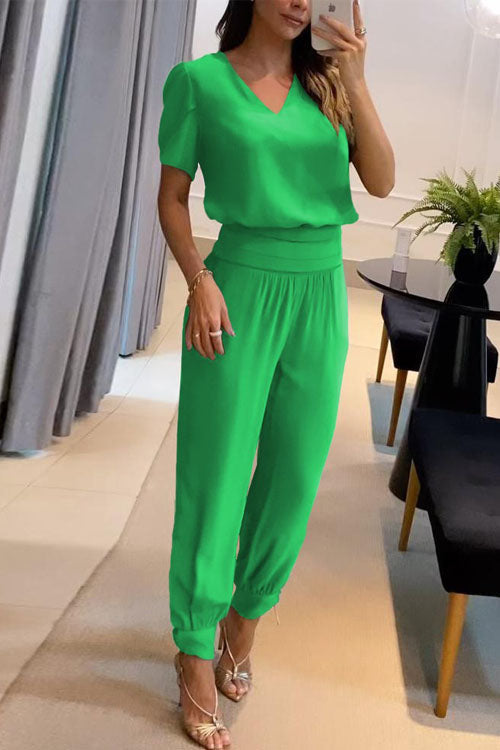 TWO-PIECE CASUAL SET V-NECK 4