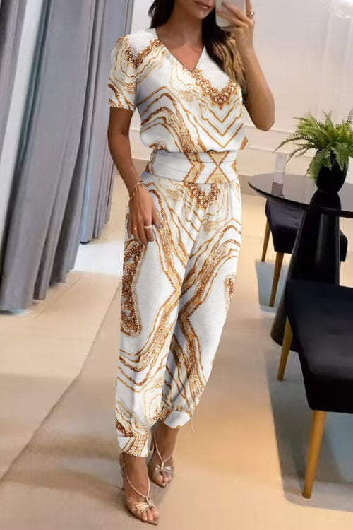 TWO-PIECE CASUAL SET V-NECK 7