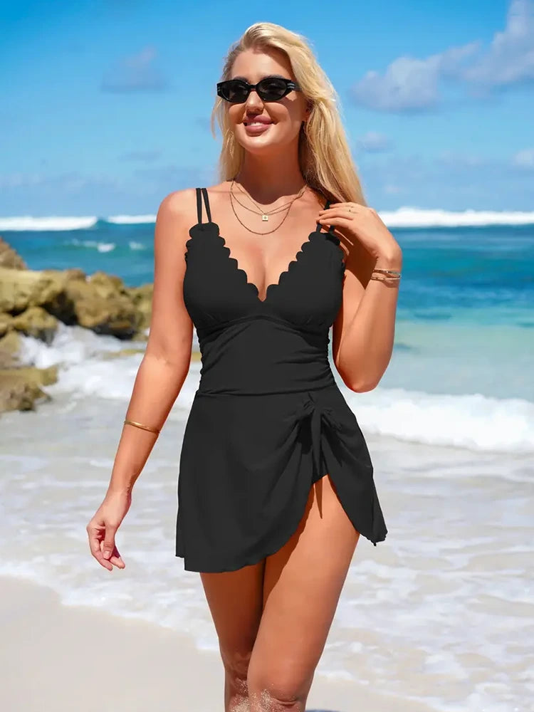 Tummy Control One-Piece Swimdress 8
