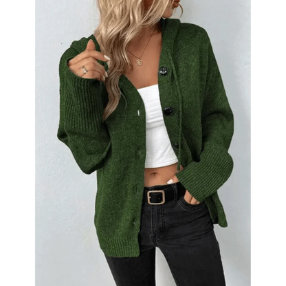 Women's Hooded Button Cardigan | Cosy Knit Layer 7