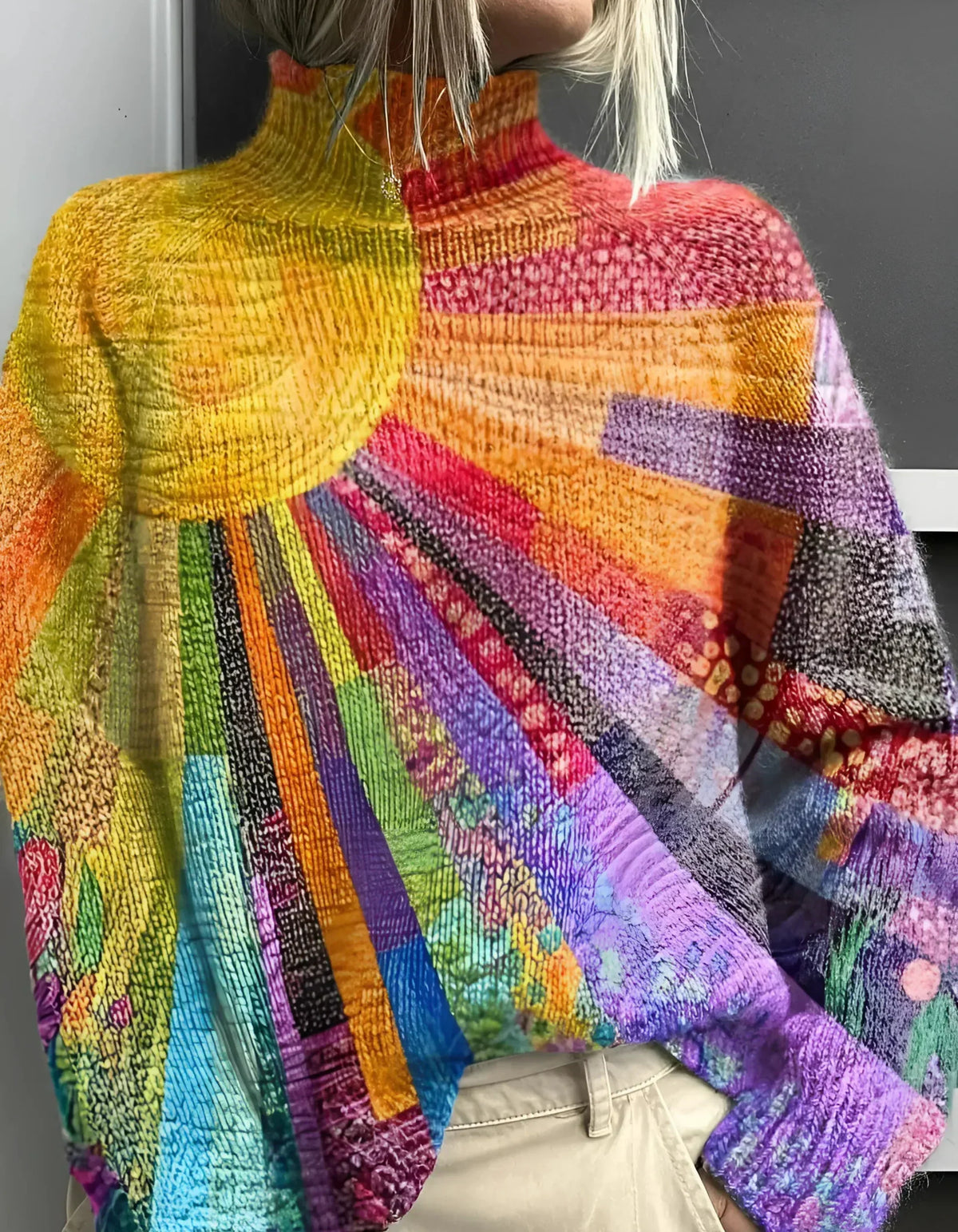 Women's Turtleneck Sweater | Colourful & Cosy Fit 1