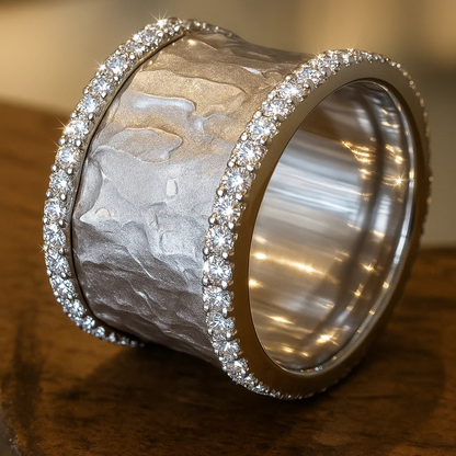 VINTAGE SILVER ZIRCONIA RING