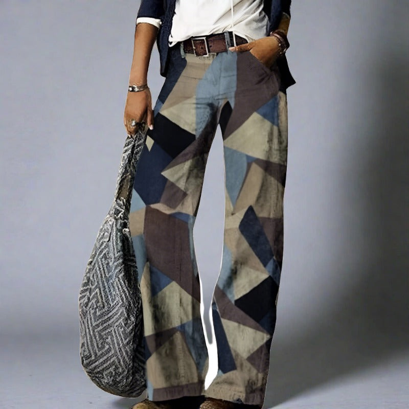 Women's Wide Leg Jeans | Floral Print & High Waisted 2