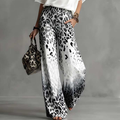 WHITE BLOUSE & OMBRÉ LEOPARD TROUSERS SET 5