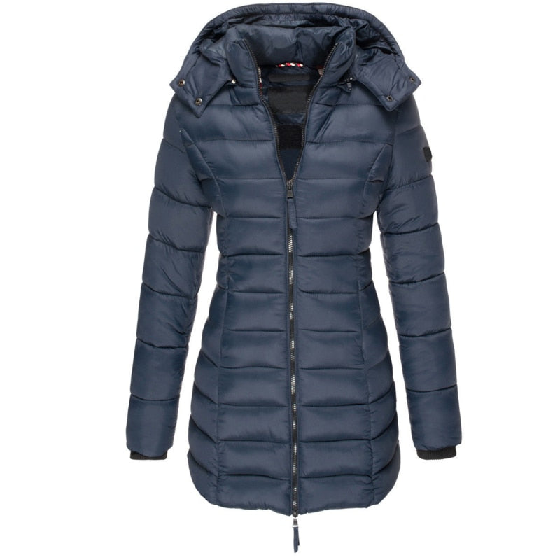Women's Puffer Jacket | Hooded & Quilted Design