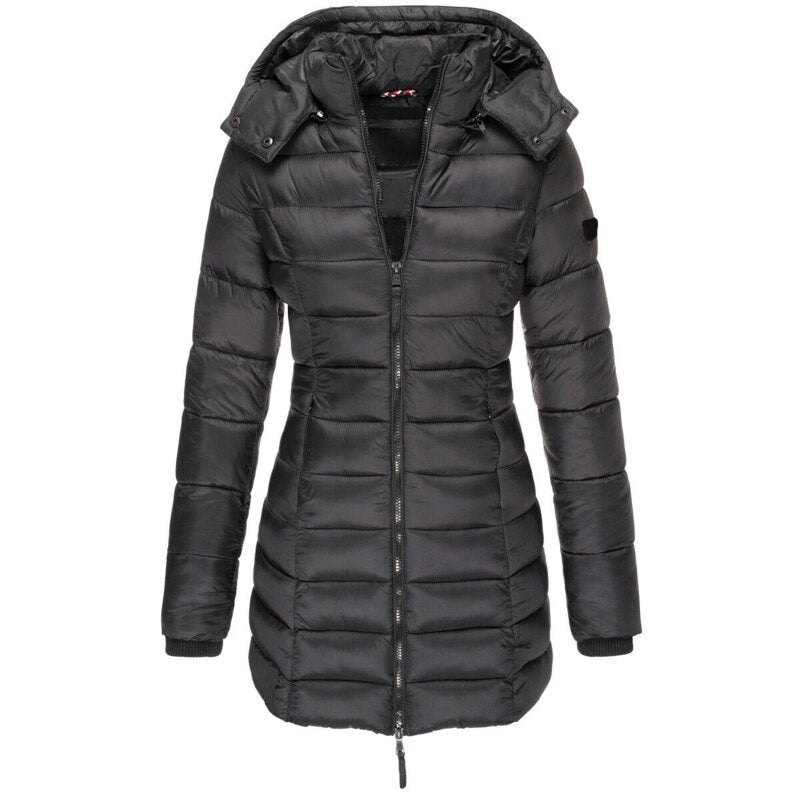 Women's Puffer Jacket | Hooded & Quilted Design