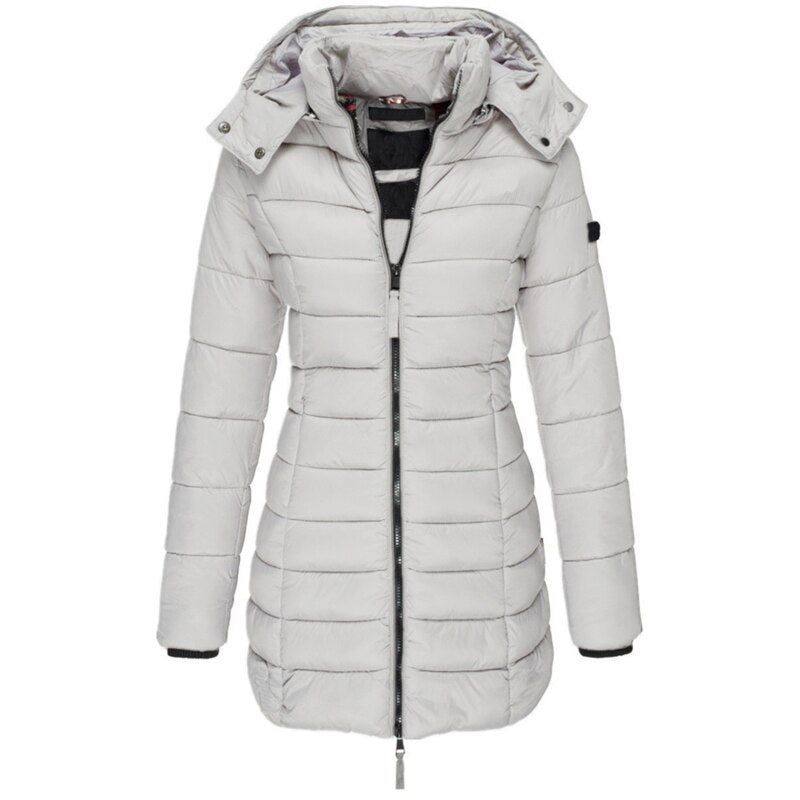 Women's Puffer Jacket | Hooded & Quilted Design