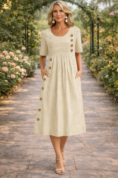 Wanda™ Striped Midi Dress 3