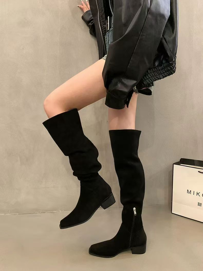Women's Overknee Boots | Flat Heel & Slip-On Comfort