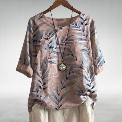 Woman’s Blouse | Printed Asymmetric Button 5