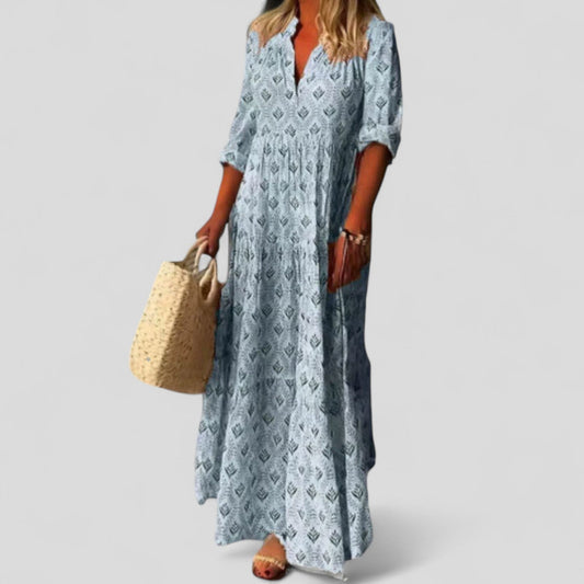 Women Long Dress | Boho Ethnic Print Maxi Design