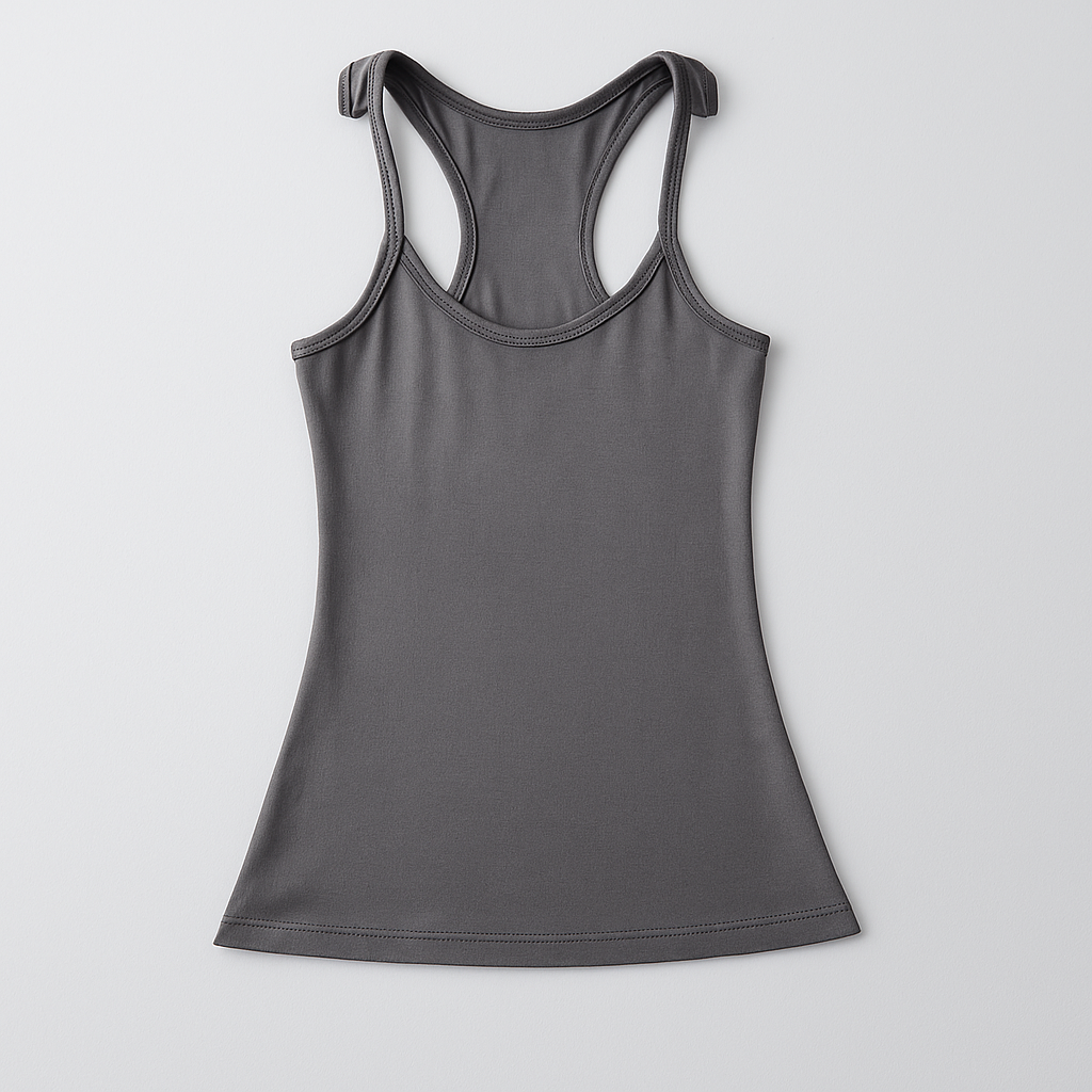 Women Invisible Strap Ribbed Tank Top 4