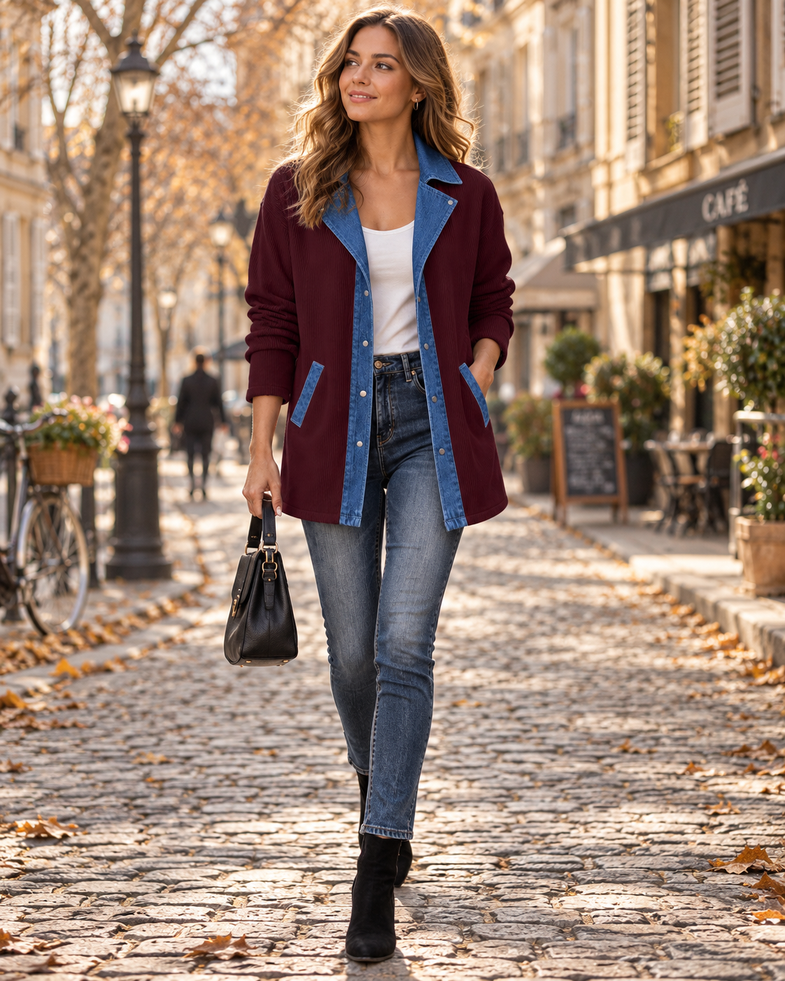 Women's Knit Jacket | Lapel Collar & Relaxed Fit 3