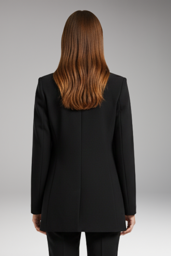 Women's Blazer with notch lapel and open front 4