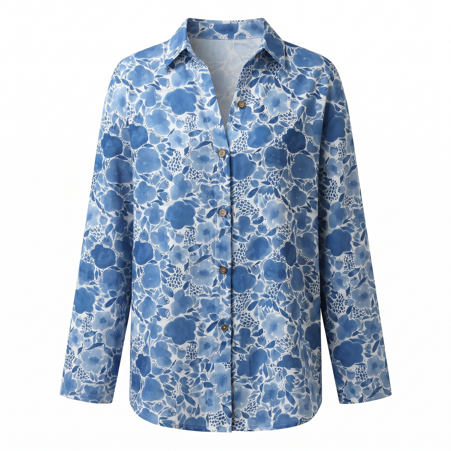Women's Blouse | Abstract Print Split Neck 2
