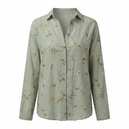 Women's Blouse | Abstract Print Split Neck 3