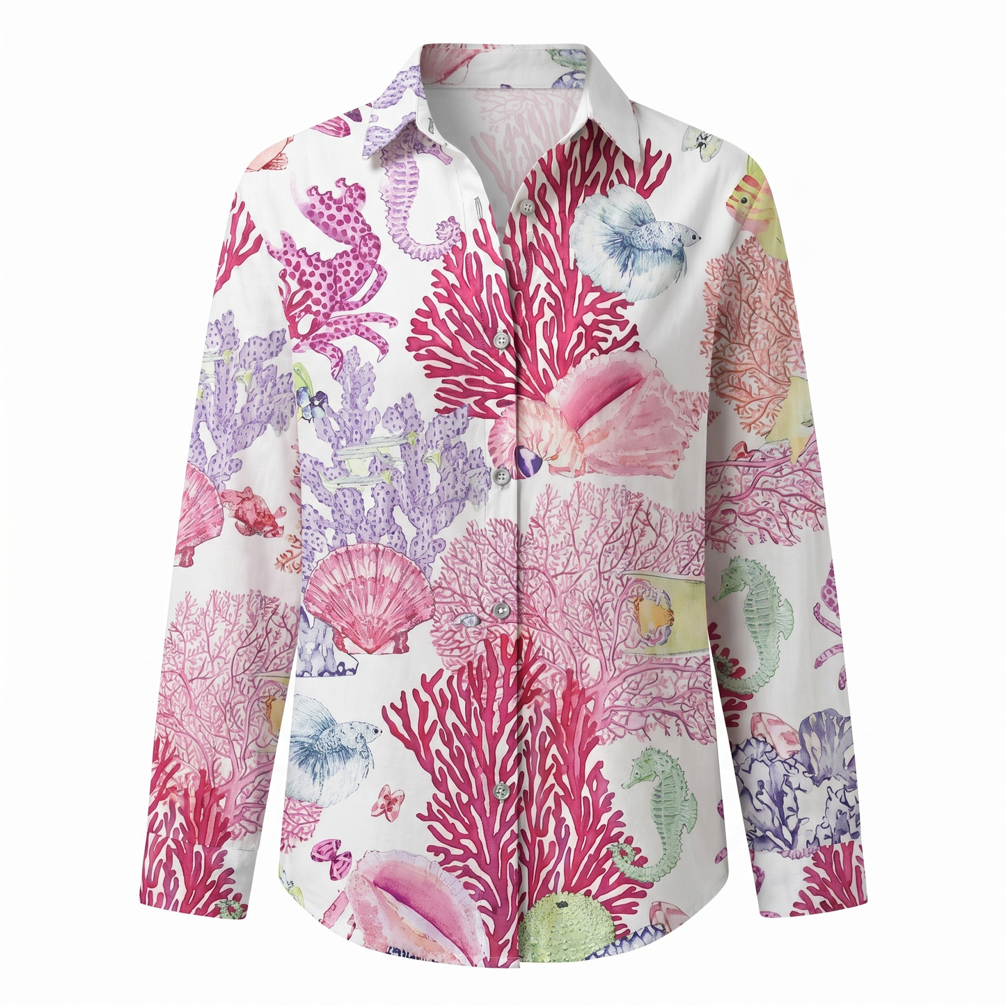 Women's Blouse | Abstract Print Split Neck 7