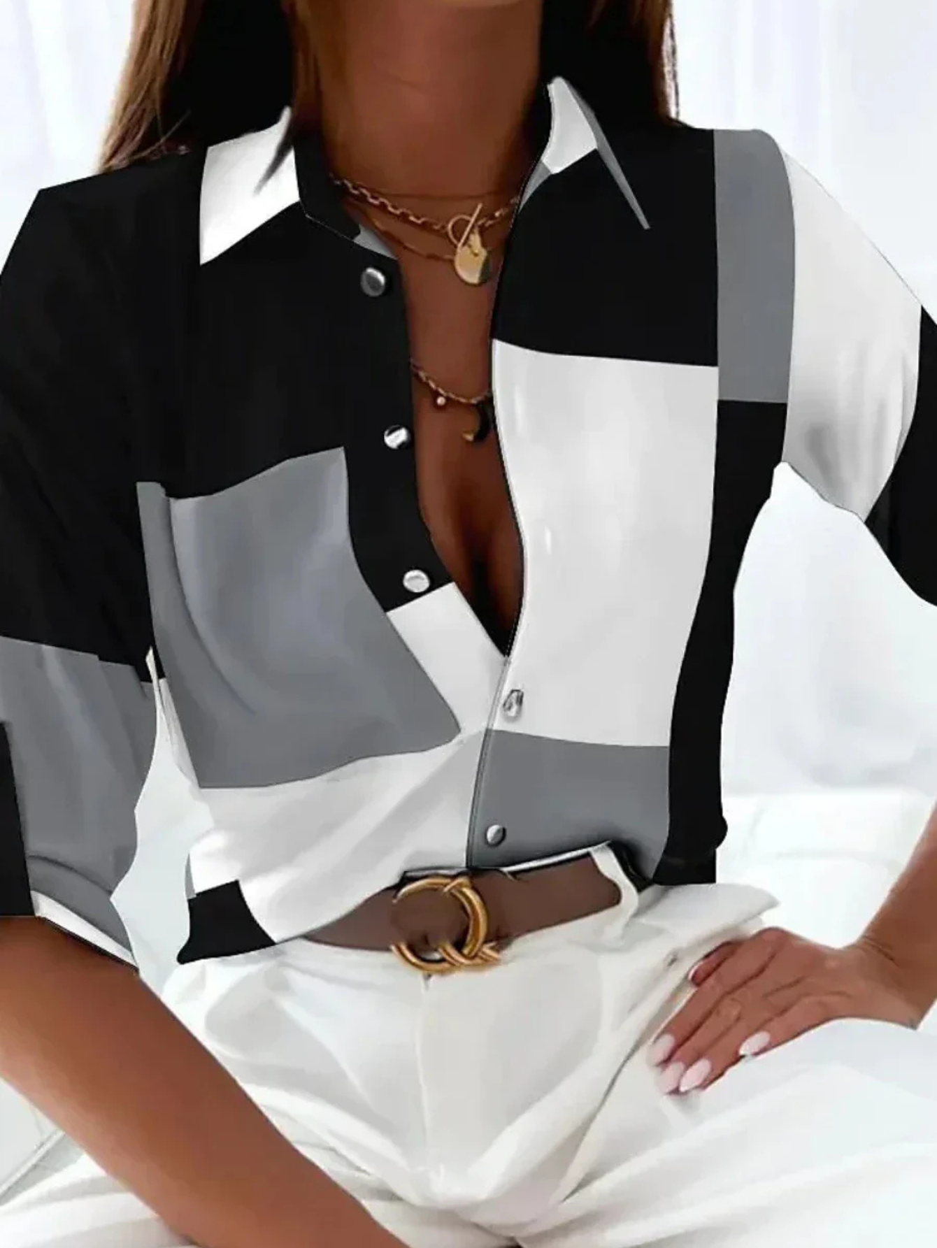 Women’s Blouse | Printed Button Down 1