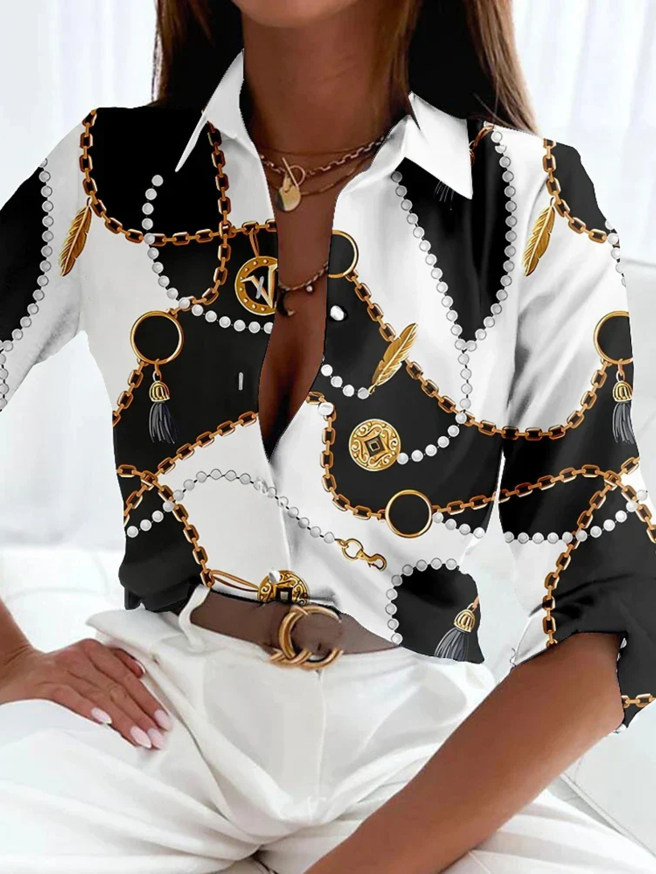 Women’s Blouse | Printed Button Down 3