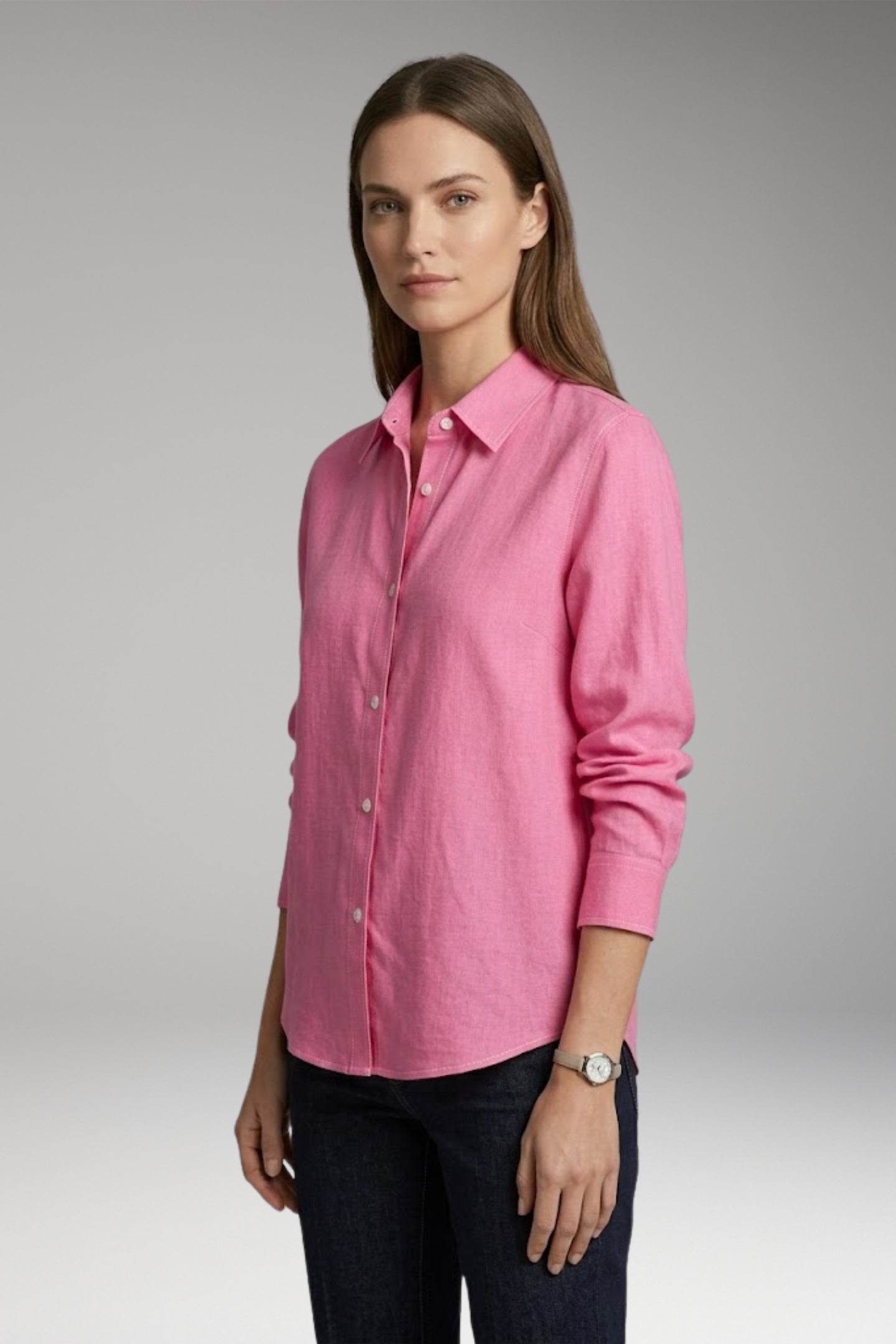 Women's Blouse with Button Closure and Collar Neckline 2
