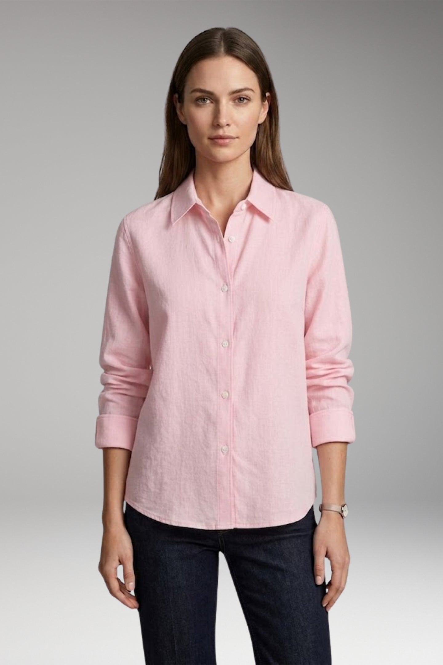 Women's Blouse with Button Closure and Collar Neckline 4