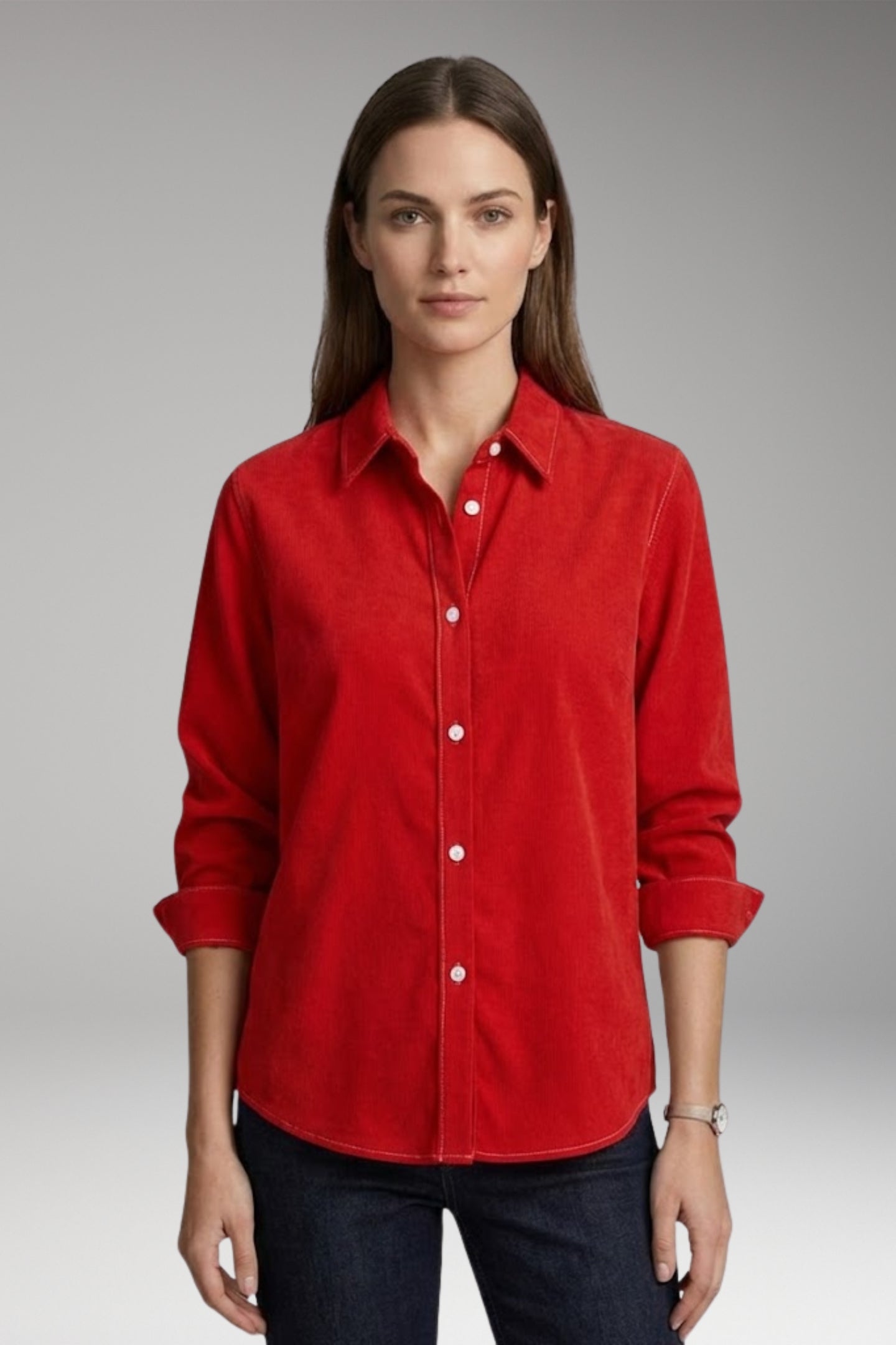 Women's Blouse with Button Closure and Collar Neckline 5