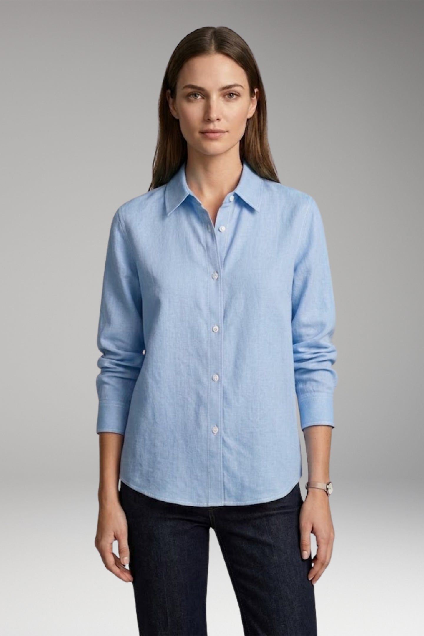 Women's Blouse with Button Closure and Collar Neckline 8